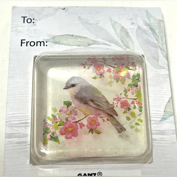 BNIB GANZ Love Blooms Glass Pocket Charm. Bloom Where You are Planted - Picture 3 of 3